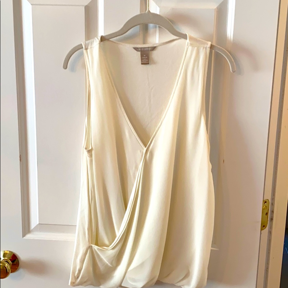 Banana Republic Cream Sleeveless Blouse